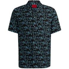 Canvas - Herren Hemden HUGO Relaxed-Fit Kurzarm-Hemd mit saisonalem Print