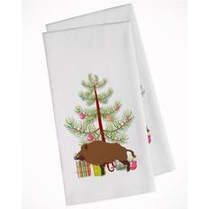 Carolines Treasures BB9303WTKT Wild Boar Pig Christmas Kitchen Towel White