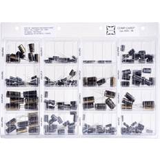 NOVA CCC-19 Elektrolyt-kondensator sortiment Radialt hållmonterade 25 V, 35 V, 50 V, 63 V, 100 V 20 % 193 delar