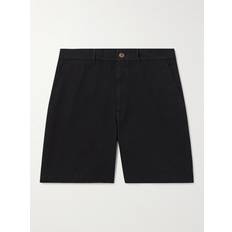 Straight Shorts Brunello Cucinelli Straight-Leg Cotton-Twill Bermuda Shorts Men Black IT