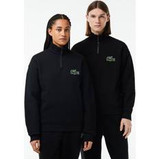 Lacoste Unisex Sweaters Lacoste Half Zip Logo Sweatshirt Black