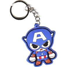 Chibi Captain America Official Rubber Keyring - Multicoloured