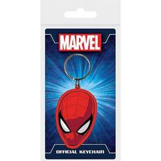 Red Keychains Marvel Spiderman Official Rubber Keyring - Red