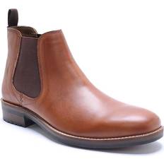 Men - Red Chelsea Boots Red Tape Bowden Leather Mens Chelsea Boots