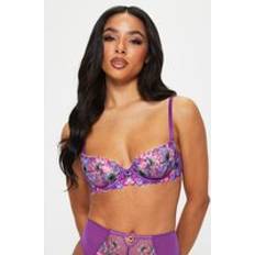 Florals - Purple Underwear Ann Summers Wildflower Non Padded Plunge Bra, 34FF, Purple