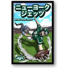 Sporticulture New York Jets 14" 20" Anime Print Framed Art