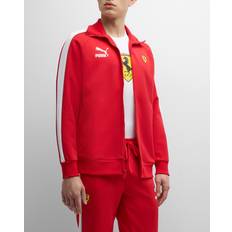 Puma Red Outerwear Puma X Ferrari Race Iconic T7 Track Jacket