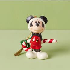 Lenox Mickey Mouse Annual Mickey With Candy Cane Christmas Tree Ornament