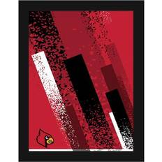 Square Framed Art Fan Creations Louisville Cardinals 12" Team Color Print Framed Art