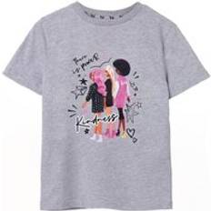 Barbie There Is Power In Kindness Pose Marl Short-Sleeved T-Shirt Grey 9-10 Years