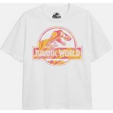 Jurassic Park Tropical Logo Girls T-Shirt White 9-10 Years