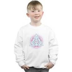 White Sweatshirts Harry Potter Neon Deathly Hallows Sweatshirt White 7-8 Years
