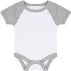 Essential Short-Sleeved Baseball Bodysuit White 3-6