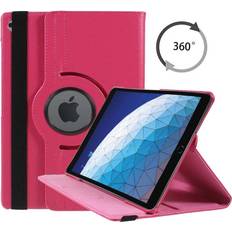 Apple Pink Case For Apple iPad 10.2in 2020 8th Generation PU Leather 360 Degree Rotating Cover