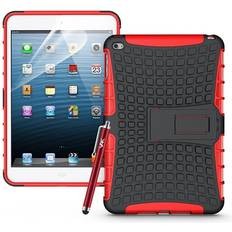Red For iPad Mini 4 Tough Quality ShockProof Case