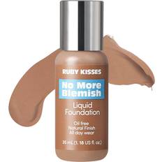 Cosmetics Ruby Kisses Liquid Foundation No More Blemish Oil-Free Foundation Korean Makeup 1.18 Fl Oz Honey Brown