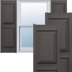 Windows Ekena Millwork 12 Lifetime Vinyl Custom 2 Equal Raised Panel Musket Window Shutter Height 41"