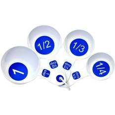 Select Plastic Cups 1/4 1/3 1/2 and 1 White and Blue