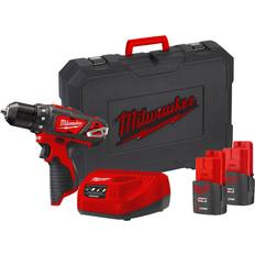 Milwaukee Set Milwaukee M12 BDD-202C 12v Sub Compact Drill Driver Inc 2x 2.0Ah Batts