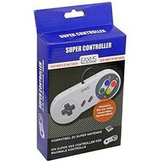 Super Nintendo Entertainment System Spelkontroller Eaxus Super nintendo controller snes joypad retro gamepad neu kontroller Grau mit bunten Knöpfen 60g