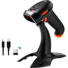 Cheap Scanners Tera Wireless 2D QR Barcode Scanner with Stand, 3 in 1 Compatible with Bluetooth & 2.4GHz Wireless & USB Wired Barcode Handheld Bar Code HW0001