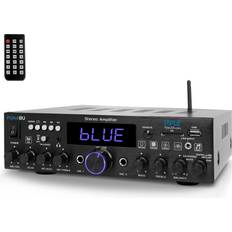 Pyle Wireless Bluetooth Home Stereo Amplifier Multi-Channel 200W Power Amplifier Home Audio Receiver System w/Optical/Phono/Coaxial, FM Radio, USB/SD,AUX,RCA, Mic in Antenna, Remote PDA4BU.5