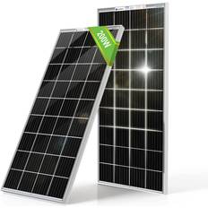 Solar Panels Eco-Worthy Bifacial Solar Panel 2pcs 100 Watt 12 Volt Monocrystalline Solar Panel Module Off Grid PV Power for Home, Camping, Boat, Shed Farm, RV