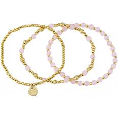 Bud to rose Armband Bud to rose Karma 3-pack Bracelet, Lt. Pink/Gold