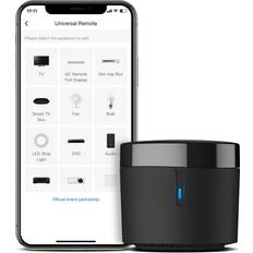 Broadlink Smart IR Remote Control Hub-WiFi IR Blaster for Smart Home Automation, TV Remote, Compatible with Alexa, Google Assistant, IFTTT RM4 Mini