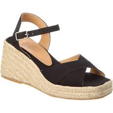 Canvas Heeled Sandals Castañer Espadrilles Thea Jute - Schwarz