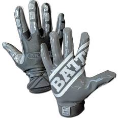 Football Battle Sports Double Threat Wide Receiver Football Gloves - Charcoal