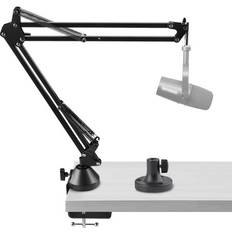 Geekria for Creators Microphone Arm Compatible with Shure MV88 SM7B MV7 MV7X SM58 SM57 Mic Boom Arm Mount Adapter Suspension Stand Mic Scissor Arm Desk Mount Holder