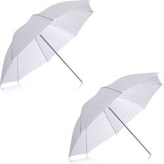 Neewer 2 Pack 33"/84cm White Translucent Soft Umbrella for Photo and Video Studio Shooting