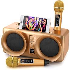 Karaoke Alpowl Karaoke Machine, Portable PA Speaker System with 2