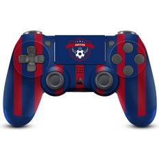 FTFVaska PS4 Wireless Controller Custom with Charging Cable, P4 Gaming Controllers Gamepad Compatible with PS-4/Slim/Pro, Dual Vibration PS4 Remote Game Joystick Football Blue