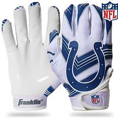 American Football Franklin Sports Indianapolis Youth NFL Football Receiver Gloves Receiver Gloves For Kids NFL Team Logos and Silicone Palm Youth S/XS Pair