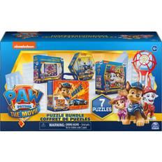 Spin Master PAW Patrol: The Movie, 7 Puzzle Bundle 24-Piece 48-Piece Metallic Effect with Portable Carrying Tin Skye Liberty Lookout Tower, for Kids Ages 4 and up