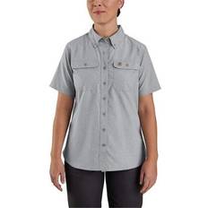 Carhartt Shirts Carhartt Force Relaxed Fit Lightweight Short Sleeve Shirt, Steel, XL, REG