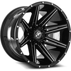 Car Rims XF Off-Road Offroad Milled Gloss Black XF-220 Wheel XF-22017961351397P12GBML