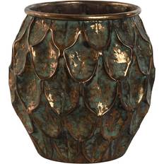 Guld Krukor Home ESPRIT Planter Golden Metal Vintage 28cm