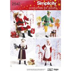 Needlework Patterns Simplicity Santa and Elf Outfit Sewing Pattern 2542 XS-M