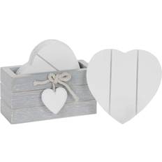 Something Different Provence Grey Set Heart Heart Coaster