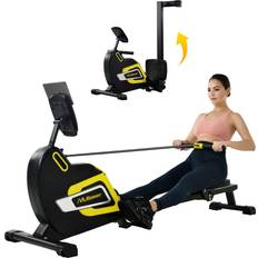 Rowing Machines Merax Magnetic Rowing Machine 330 Lbs Weight Capacity Foldable Rower with 14 Resistance Levels for Home Gym Cardio Fitness Equipment