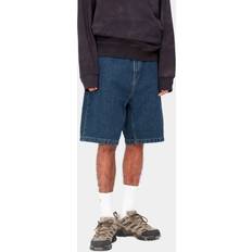 Carhartt WIP – Brandon – Blå stentvättade jeansshorts med extra ledig passform