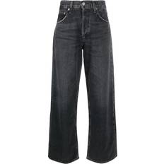 Agolde high-rise wide-leg jeans women Cotton/Recycled Cotton Black