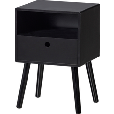 Woood Tables Woood Ozzy Black 53cm H X 36cm W X 30cm D Bedside Table
