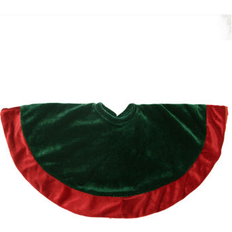 Green Christmas Tree Skirts "Northlight Seasonal 18"" Green & Red Round Mini Christmas Tree Skirt Christmas Tree Skirt