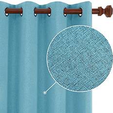 Deconovo Teal Total Blackout Curtains