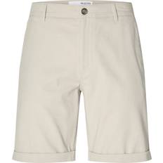 Lila Shorts Selected Bomull Flex Shorts Grå
