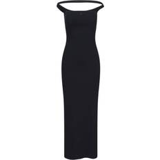 Courreges Midi Kjole - Sort Strik